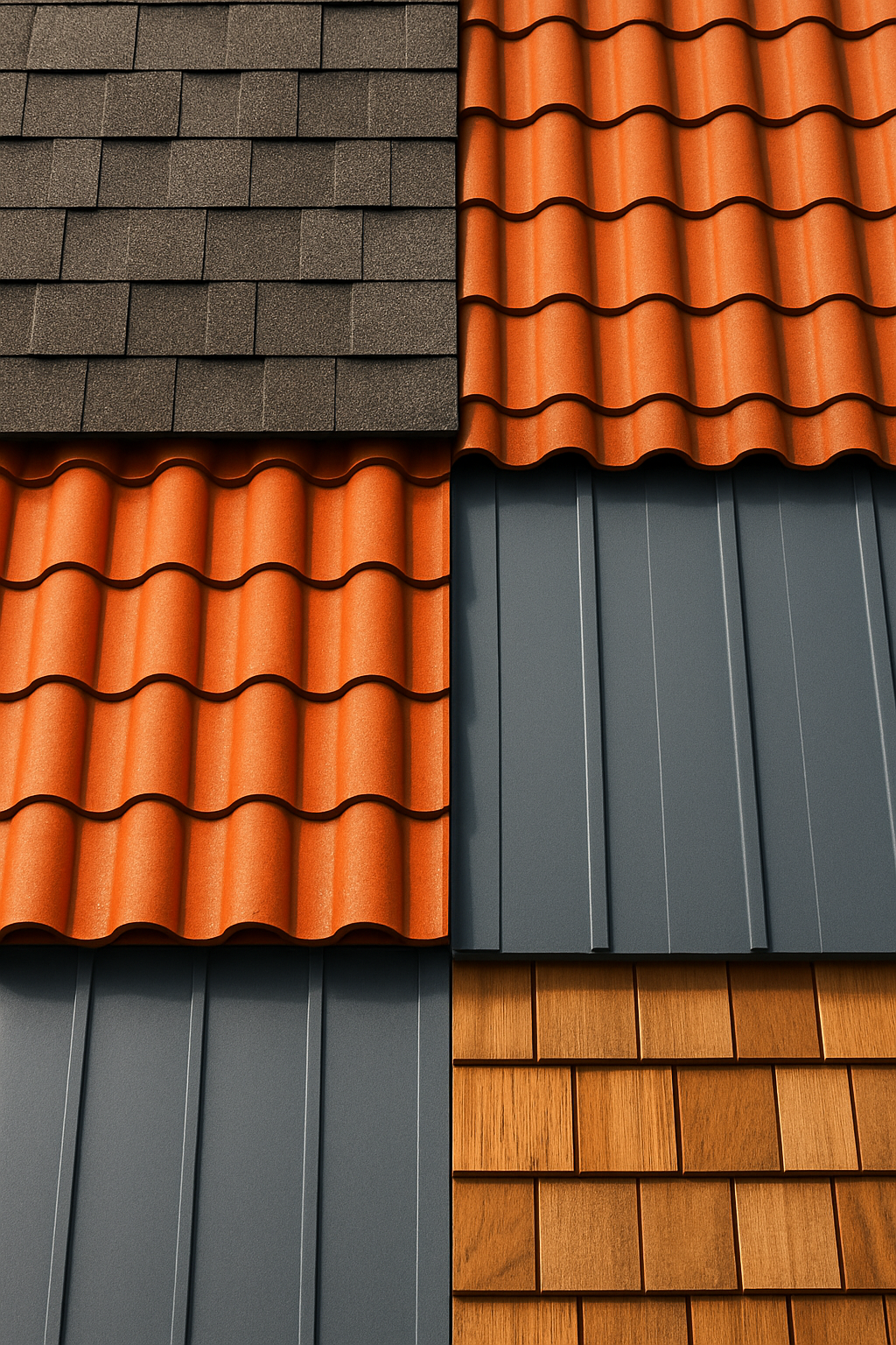 Image of various roofing materials